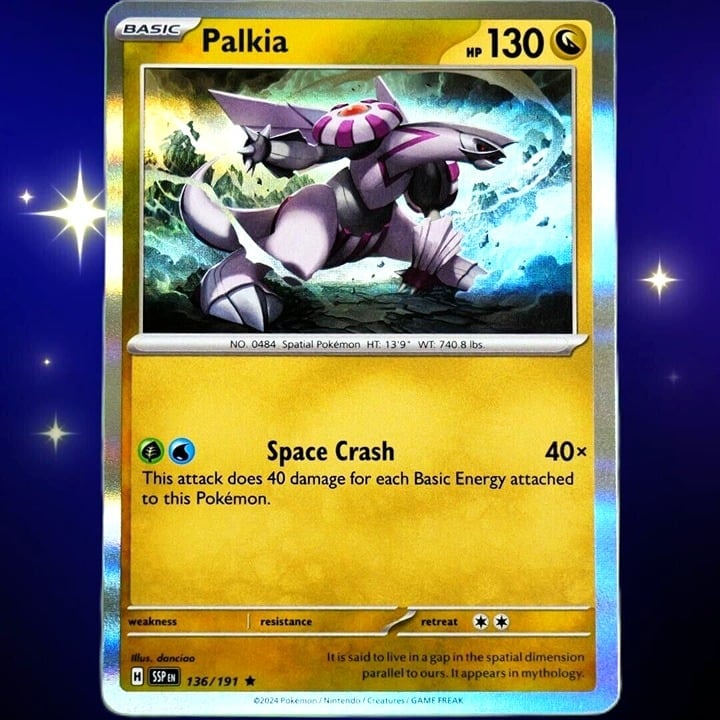 Palkia - Rare Holo - Pokemon TCG Scarlet & Violet Surging Sparks #136/191