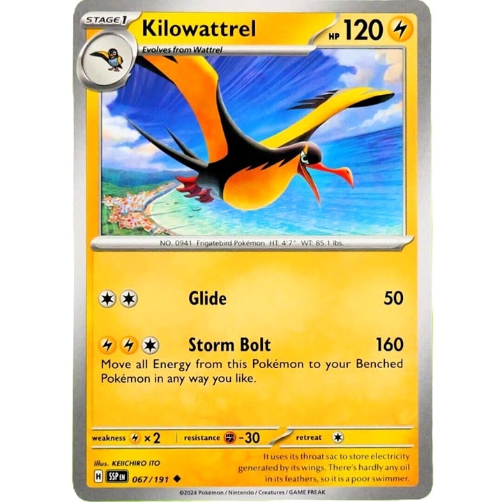 Kilowattrel - Uncommon - Pokemon TCG Surging Sparks #067/191