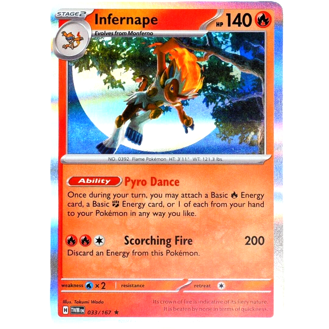 Infernape - Rare Holo - Pokemon Scarlet & Violet Twilight Masquerade #033/167