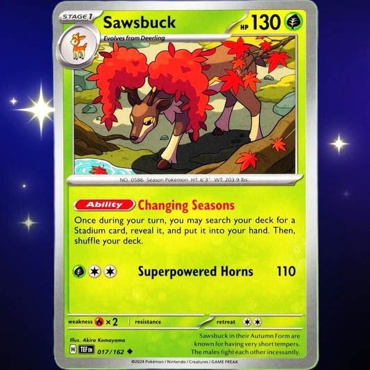 Sawsbuck - Uncommon - Pokemon TCG Scarlet & Violet Temporal Forces #017/162