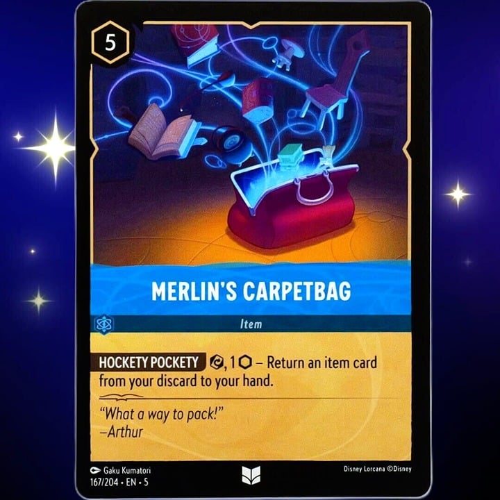 Merlin's Carpetbag - Uncommon - Disney Lorcana TCG Shimmering Skies #167/204