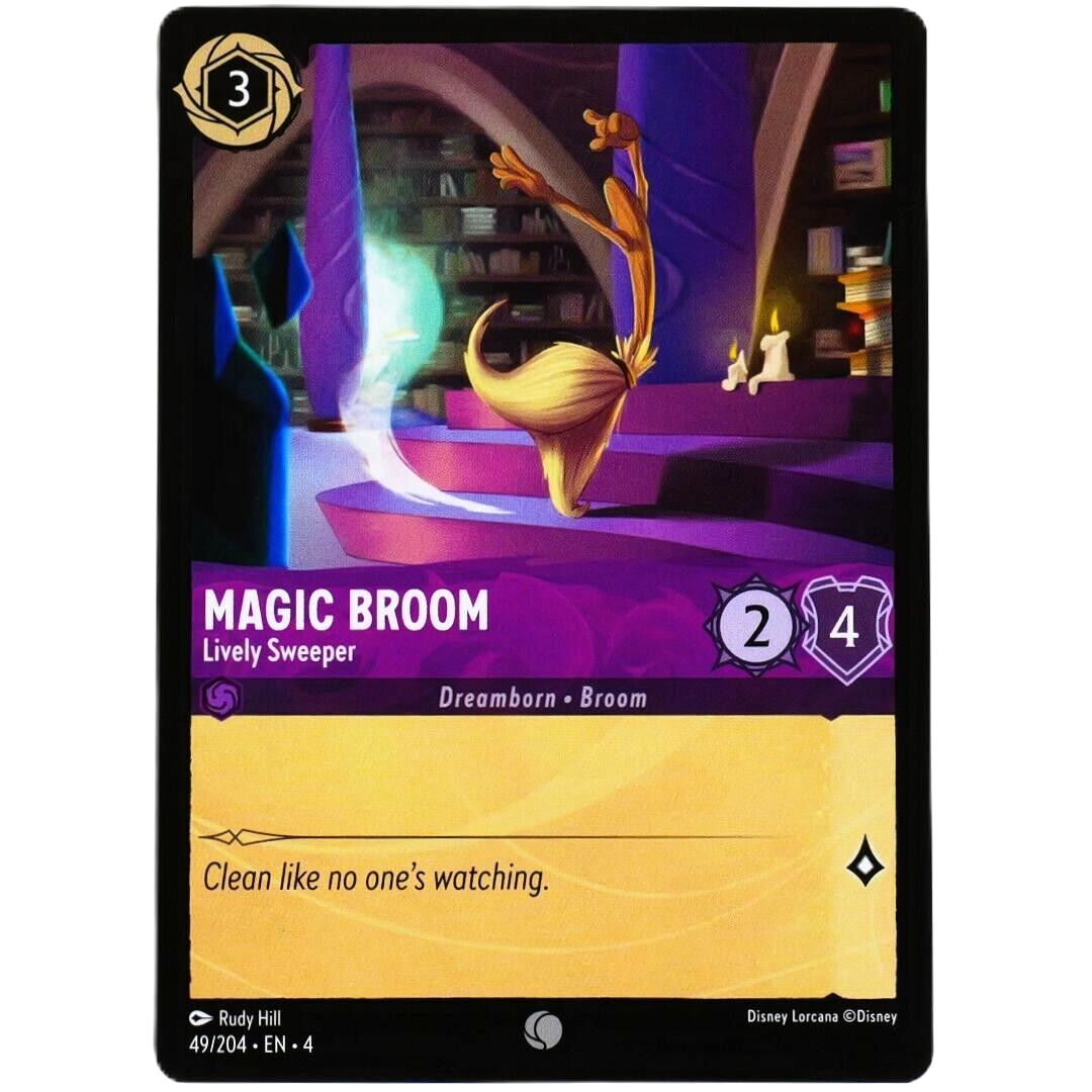 Magic Broom Lively Sweeper - Common - Disney Lorcana TCG Ursula's Return #49/204