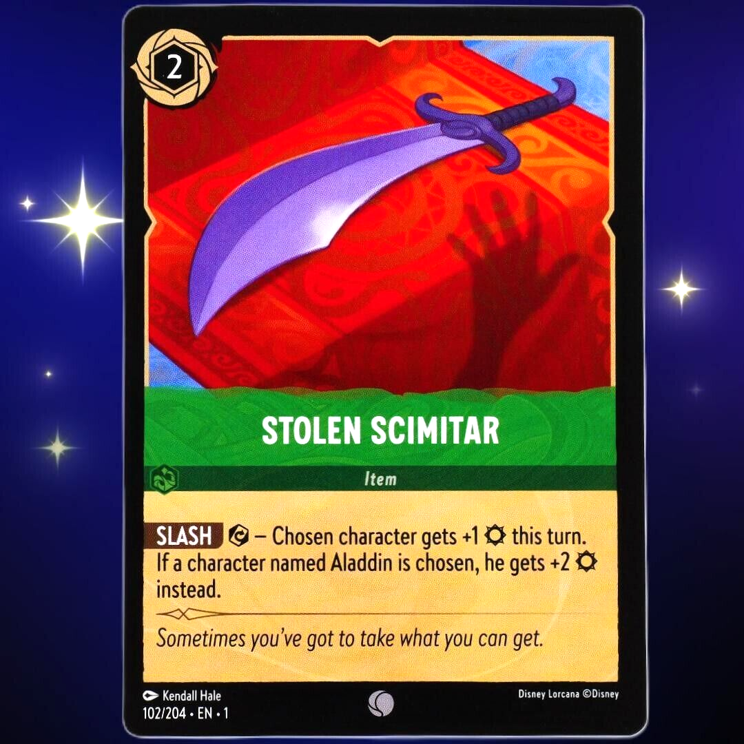 Stolen Scimitar Item - Common - Disney Lorcana TCG The First Chapter #102/204