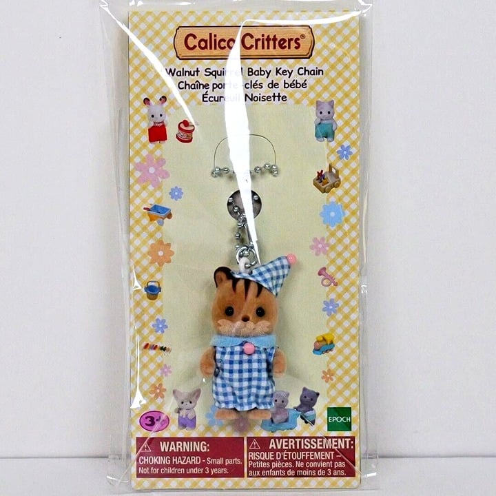 Calico Critters Walnut Squirrel Baby Key Chain