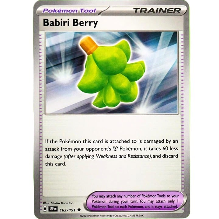 Babiri Berry - Uncommon - Pokemon TCG Surging Sparks #163/191