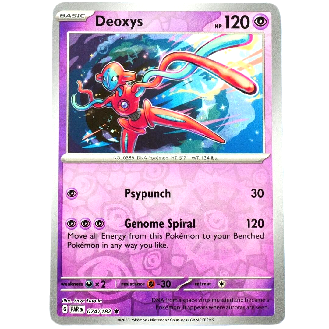 Deoxys - Rare Reverse Holo - Pokemon TCG Scarlet & Violet Paradox Rift #074/182