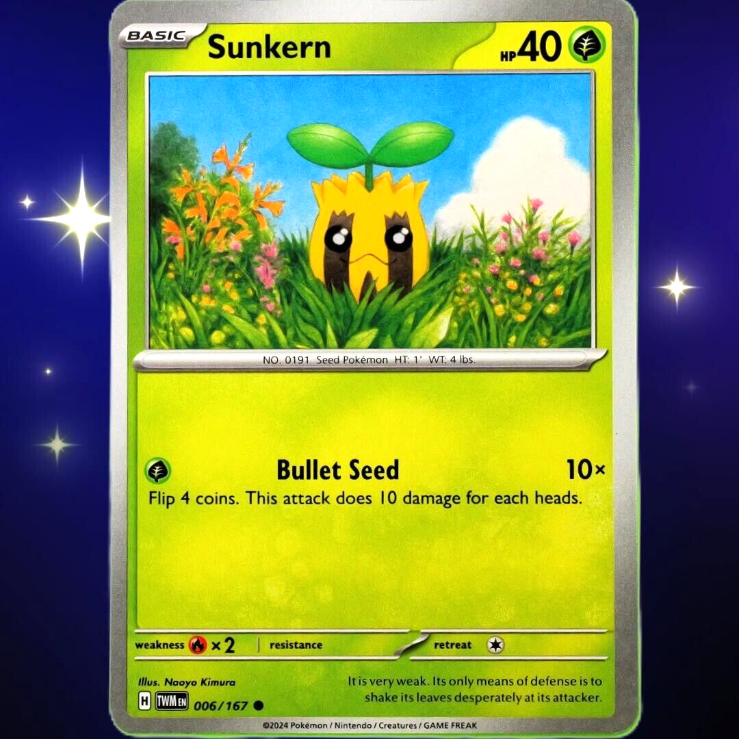 Sunkern - Common - Pokemon TCG Scarlet & Violet Twilight Masquerade #006/167
