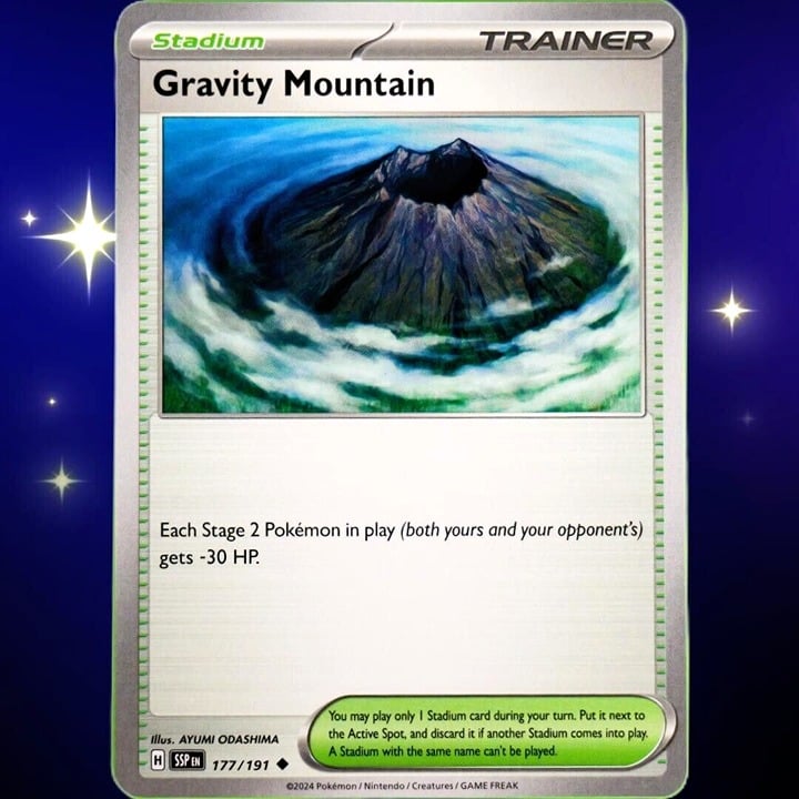 Gravity Mountain - Uncommon - Pokemon TCG Surging Sparks #177/191