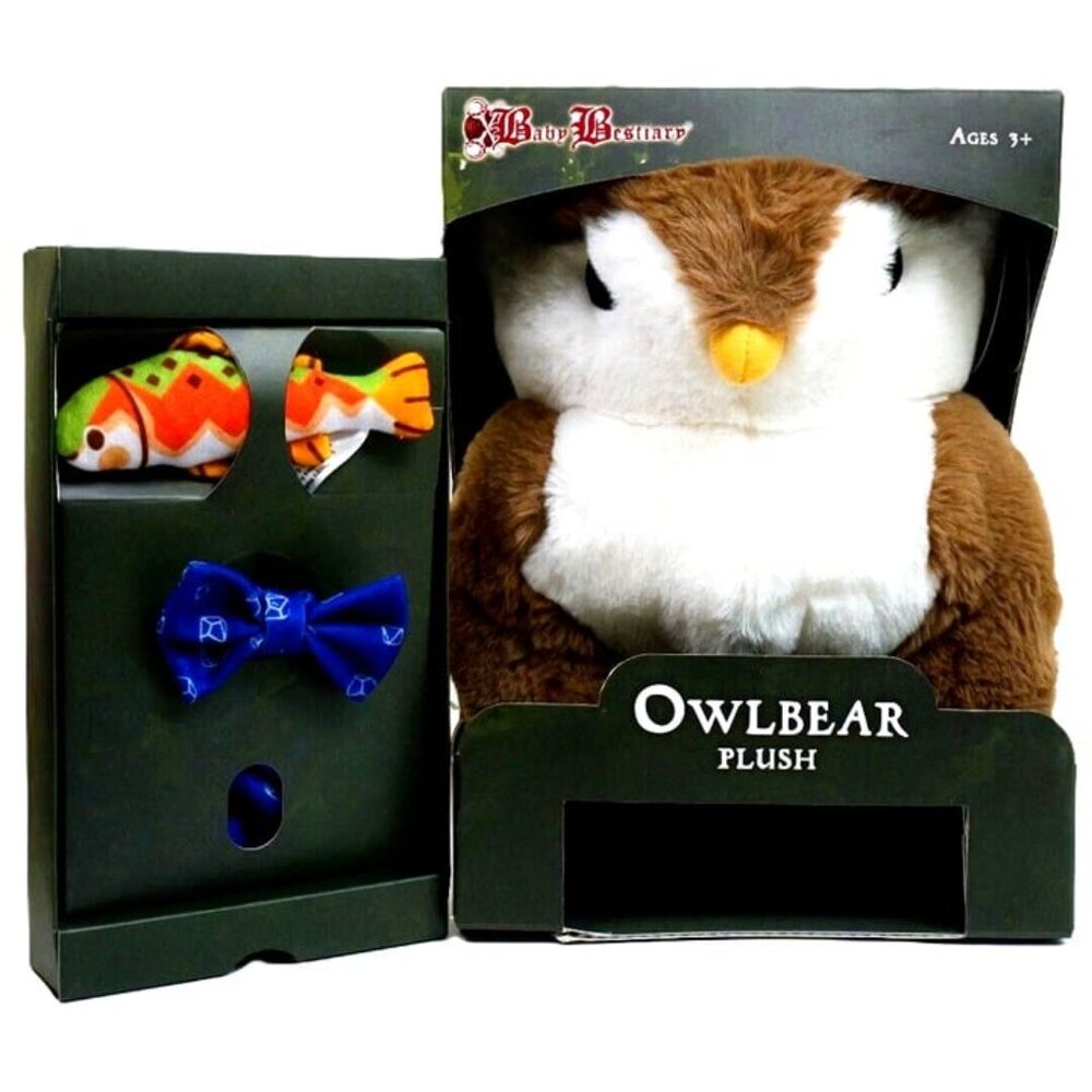 Owlbear Plush - Luxury Stuffed Animal - Boxed & Accessories - Brown