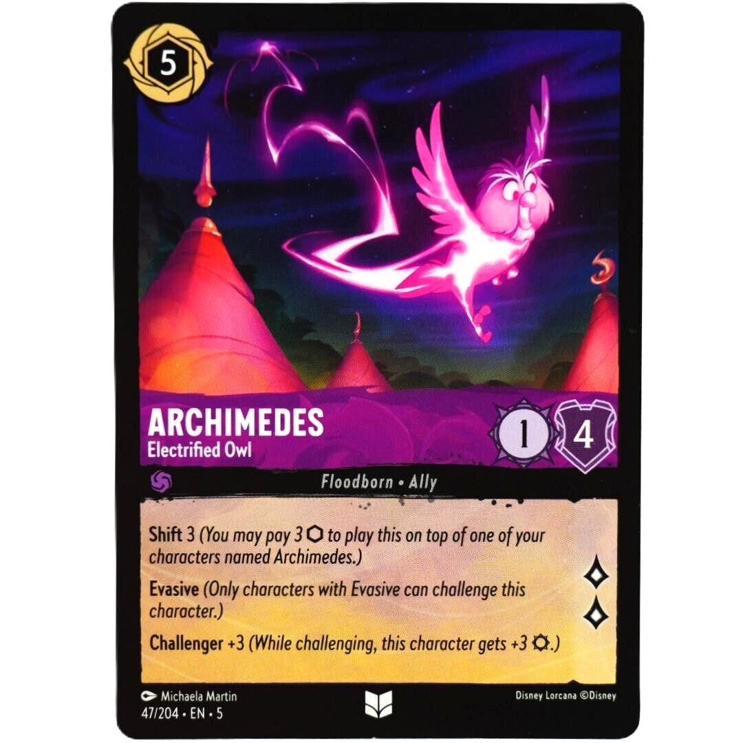 Archimedes Electrified Owl - Disney Lorcana TCG Shimmering Skies #47/204