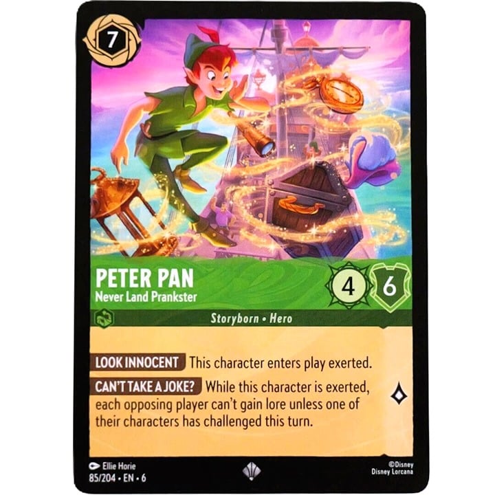 Peter Pan Never Land Prankster - Super Rare - Disney Lorcana Azurite Sea #85/204