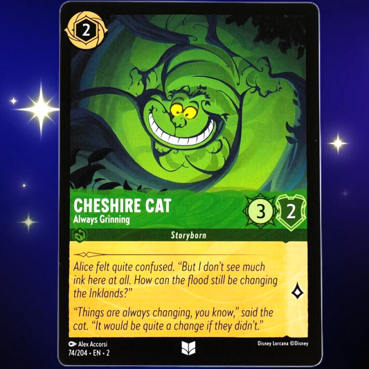 Cheshire Cat Always Grinning - Uncommon - Lorcana Rise of the Floodborn #74/204