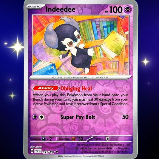 Indeedee - Reverse Holo - Pokemon TCG Surging Sparks #093/191