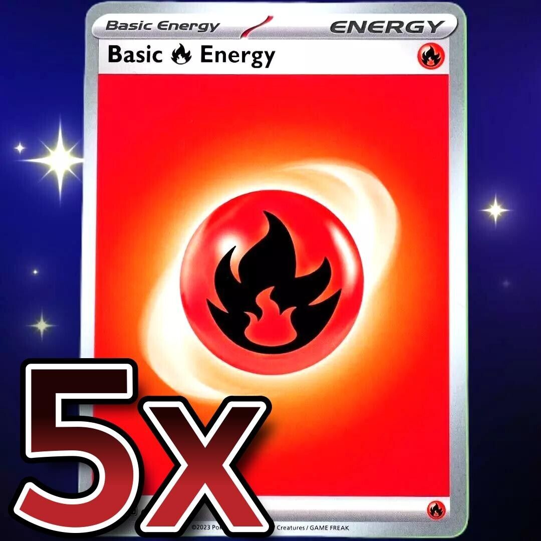 Basic Energy - Fire - Pokemon TCG Scarlet & Violet #002 - Set of 5