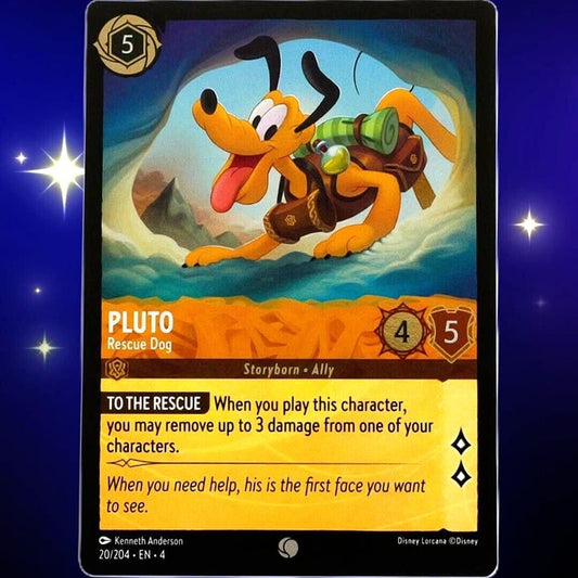 (Foil) Pluto Rescue Dog - Common - Disney Lorcana TCG Ursula's Return #20/204