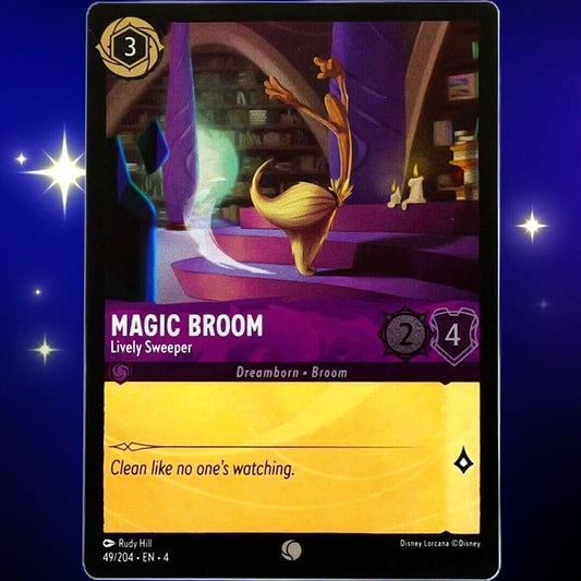 (Foil) Magic Broom Lively Sweeper - Disney Lorcana TCG Ursula's Return #49/204