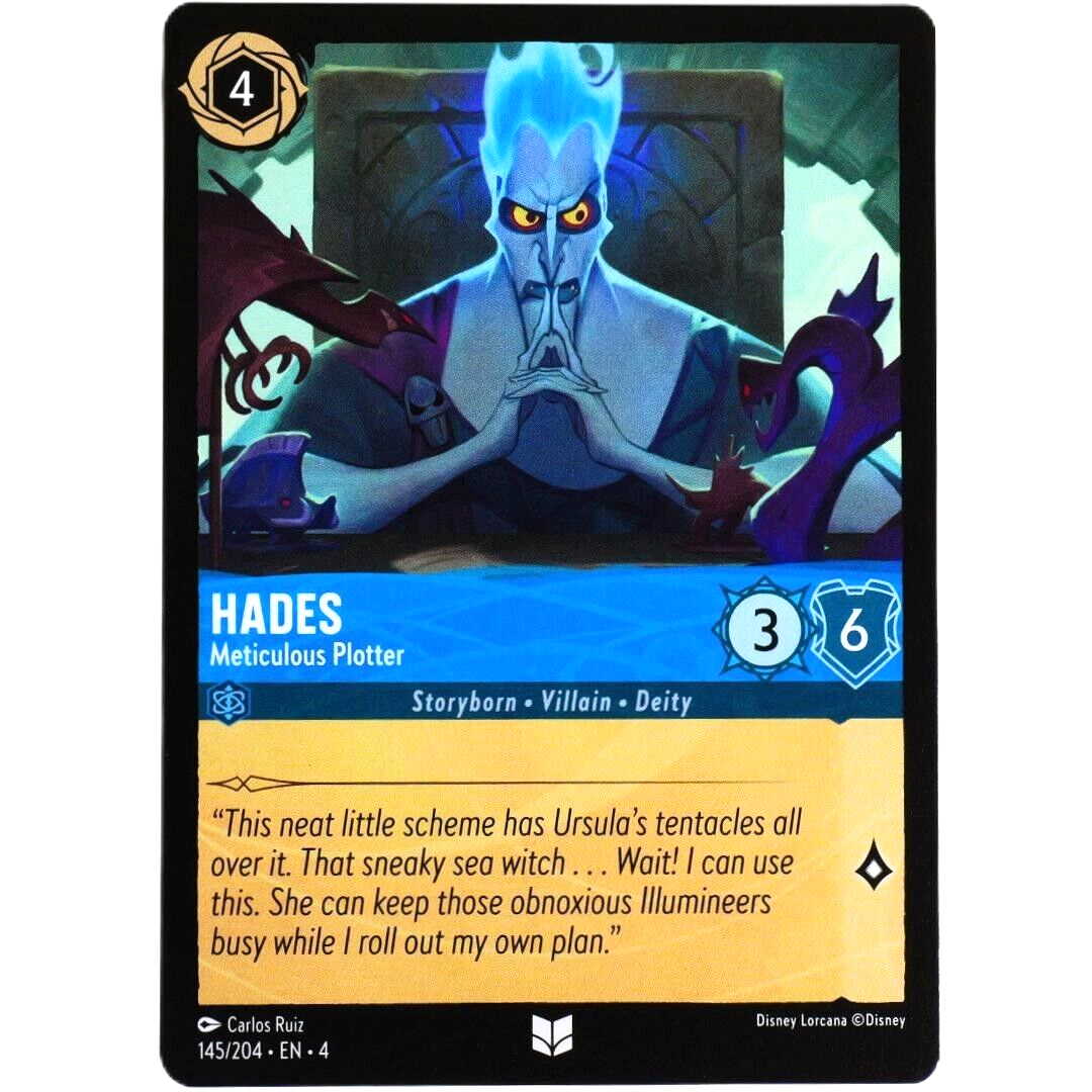 4x Hades Meticulous Plotter - Uncommon - Disney Lorcana Ursula's Return #145/204