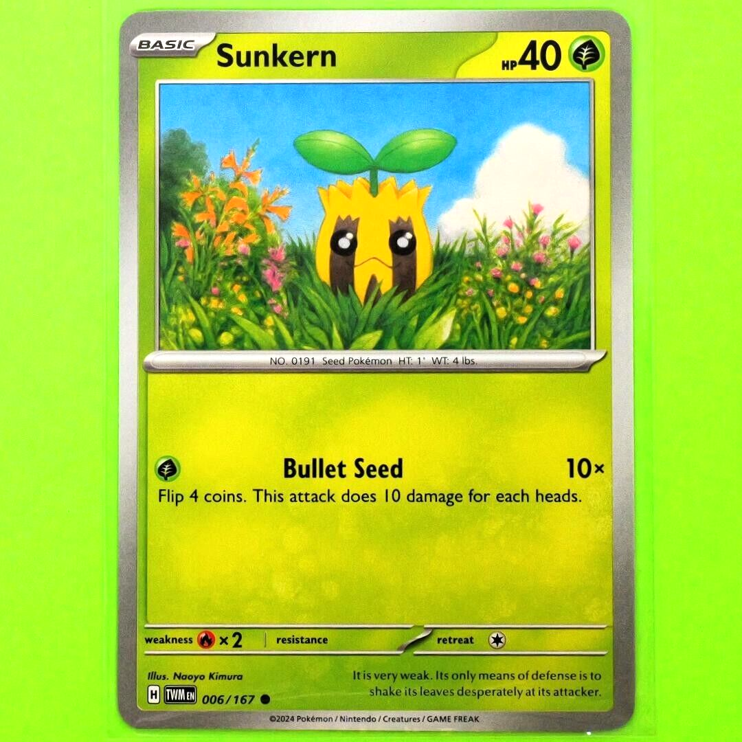 Sunkern - Common - Pokemon TCG Scarlet & Violet Twilight Masquerade #006/167
