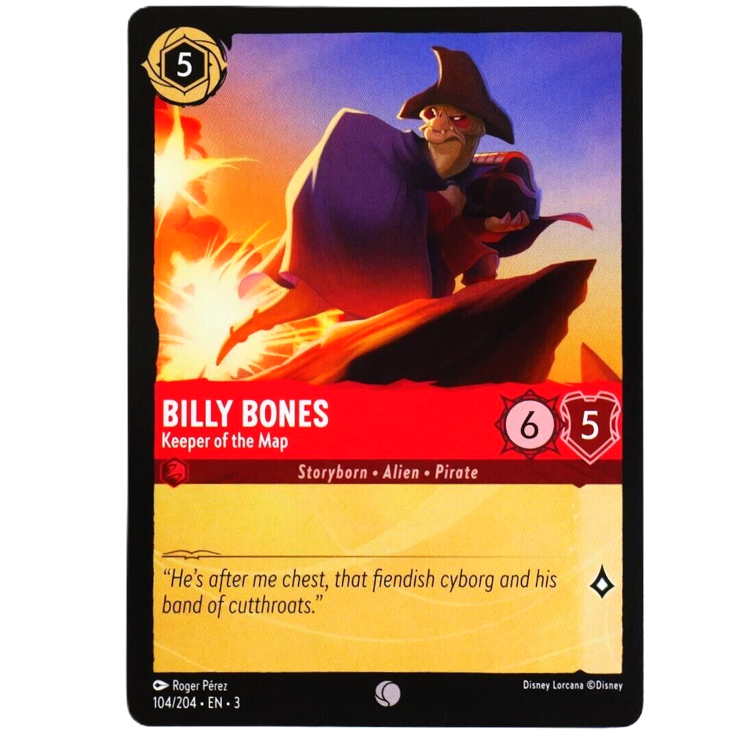 Billy Bones Keeper of the Map - Disney Lorcana TCG Into the Inklands #104/204