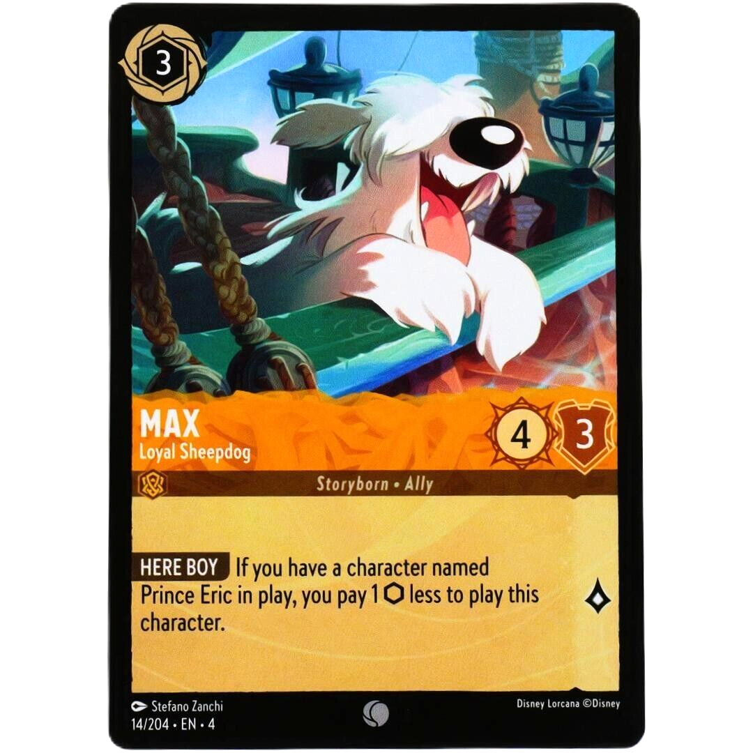 4x Max Loyal Sheepdog - Common - Disney Lorcana TCG Ursula's Return #14/204