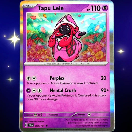 Tapu Lele - Rare Holo - Pokemon TCG Scarlet & Violet Surging Sparks #092/191