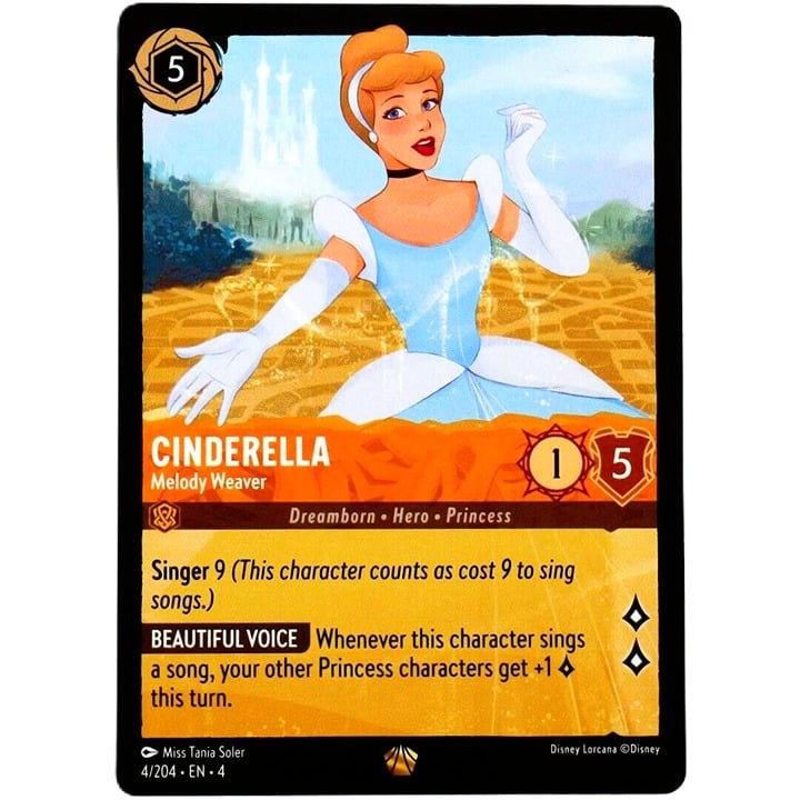 Cinderella Melody Weaver - Legendary - Disney Lorcana TCG Ursula's Return #4/204