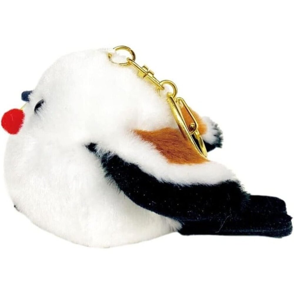 Fukufuku Shimaenaga Mascot Plush Keychain - Shima-chan with a Red Fruit