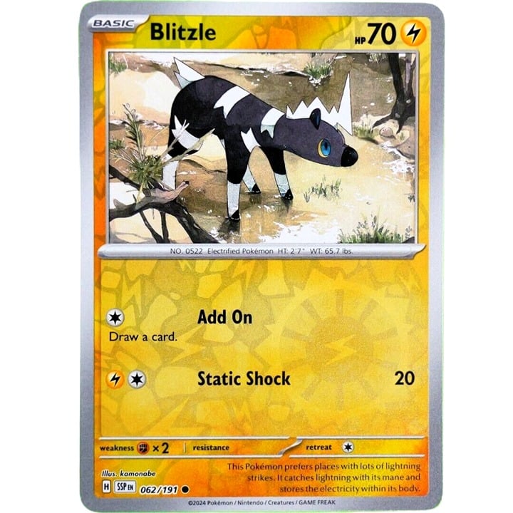 Blitzle - Reverse Holo - Pokemon TCG Surging Sparks #062/191