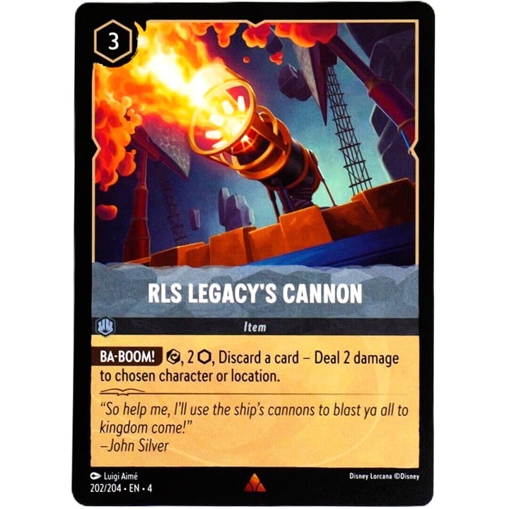 RLS Legacy's Cannon - Rare - Disney Lorcana TCG Ursula's Return #202/204