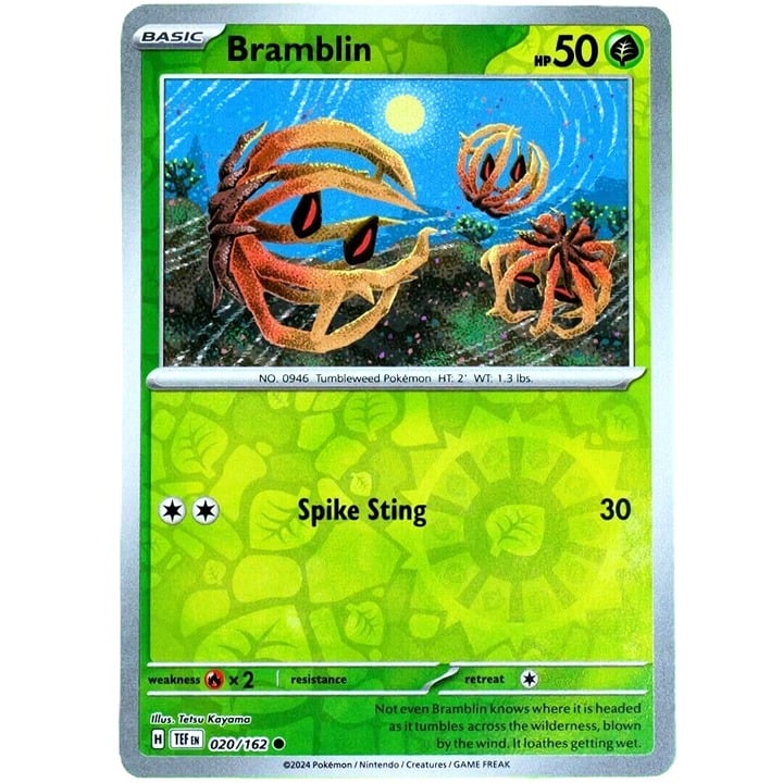 Bramblin - Reverse Holo - Pokemon TCG Scarlet & Violet Temporal Forces #020/162