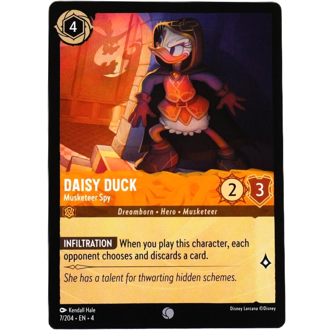 4x Daisy Duck Musketeer Spy - Common - Disney Lorcana TCG Ursula's Return #7/204