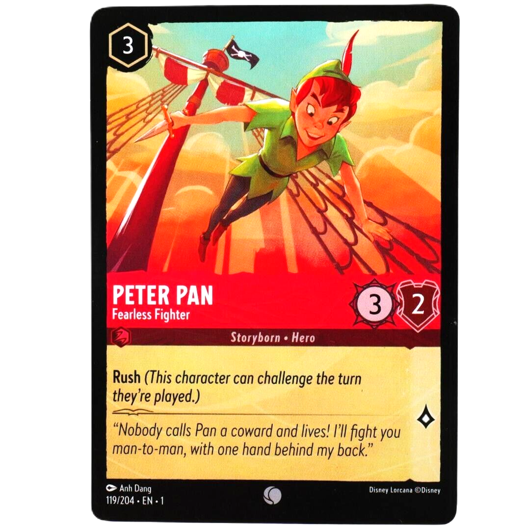 Peter Pan Fearless Fighter - Common - Disney Lorcana The First Chapter #119/204