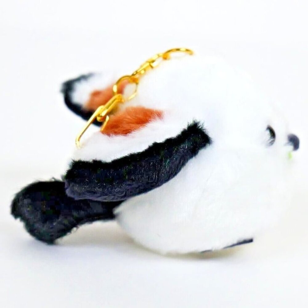 Fukufuku Shimaenaga Mascot Plush Keychain - Shima-chan with a Red Fruit