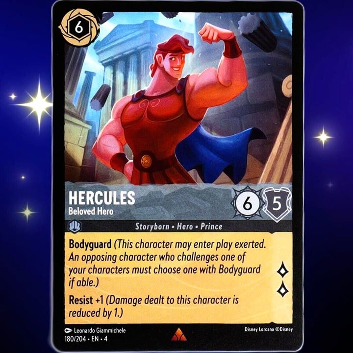 Hercules Beloved Hero - Rare - Disney Lorcana TCG Ursula's Return #180/204