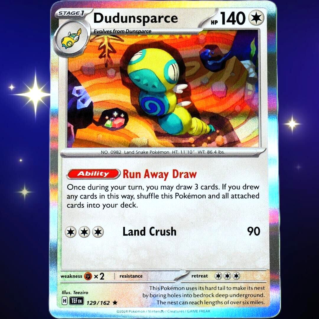 Dudunsparce - Rare Holo - Pokemon TCG Scarlet & Violet Temporal Forces #129/162