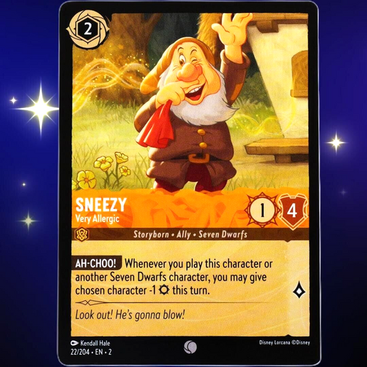 Sneezy Very Allergic - Common - Disney Lorcana TCG Rise of the Floodborn #22/204