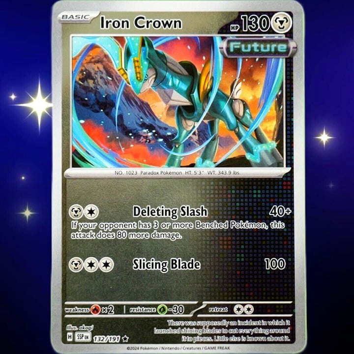 Iron Crown - Rare Reverse Holo - Pokemon TCG Surging Sparks #132/191