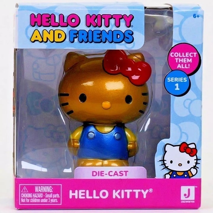 Hello Kitty and Friends Die-Cast Figure - Series 1 - Gold Hello Kitty