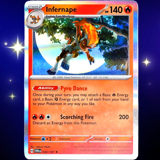 Infernape - Rare Holo - Pokemon Scarlet & Violet Twilight Masquerade #033/167