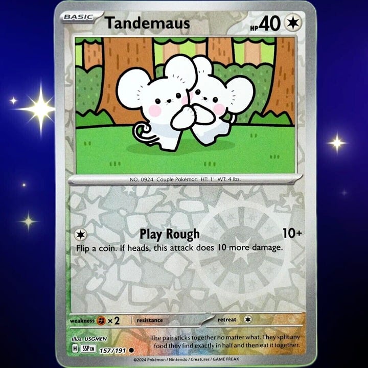 Tandemaus - Reverse Holo - Pokemon TCG Surging Sparks #157/191