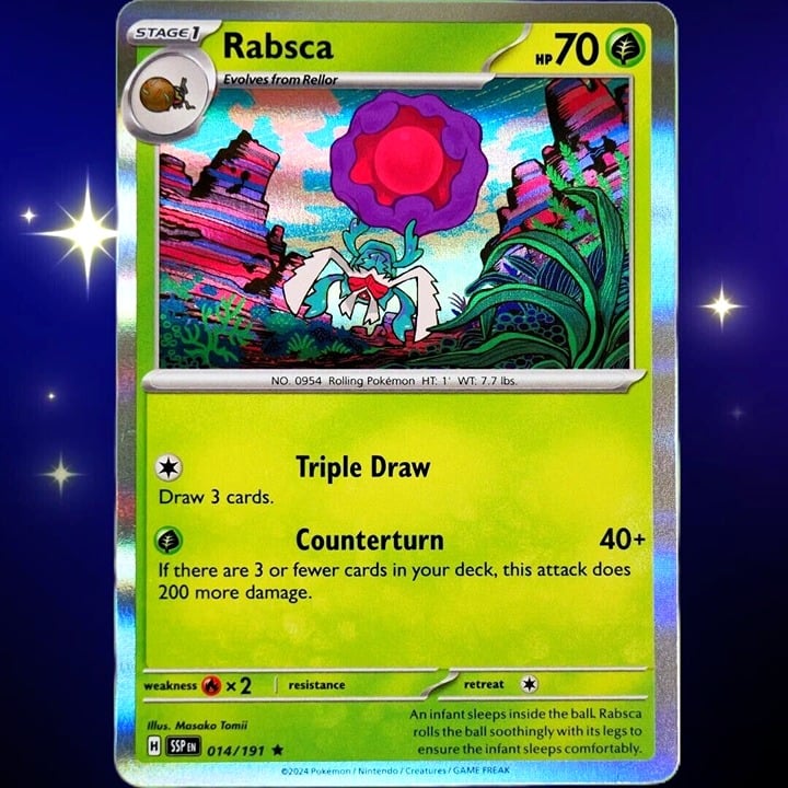 Rabsca - Rare Holo - Pokemon TCG Scarlet & Violet Surging Sparks #014/191