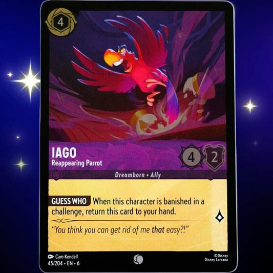 (Foil) Iago Reappearing Parrot - Common - Disney Lorcana TCG Azurite Sea #45/204