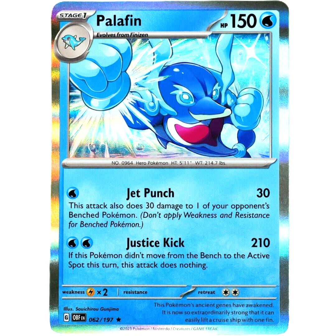 Palafin - Rare Holo - Pokemon TCG Scarlet & Violet Obsidian Flames #062/197