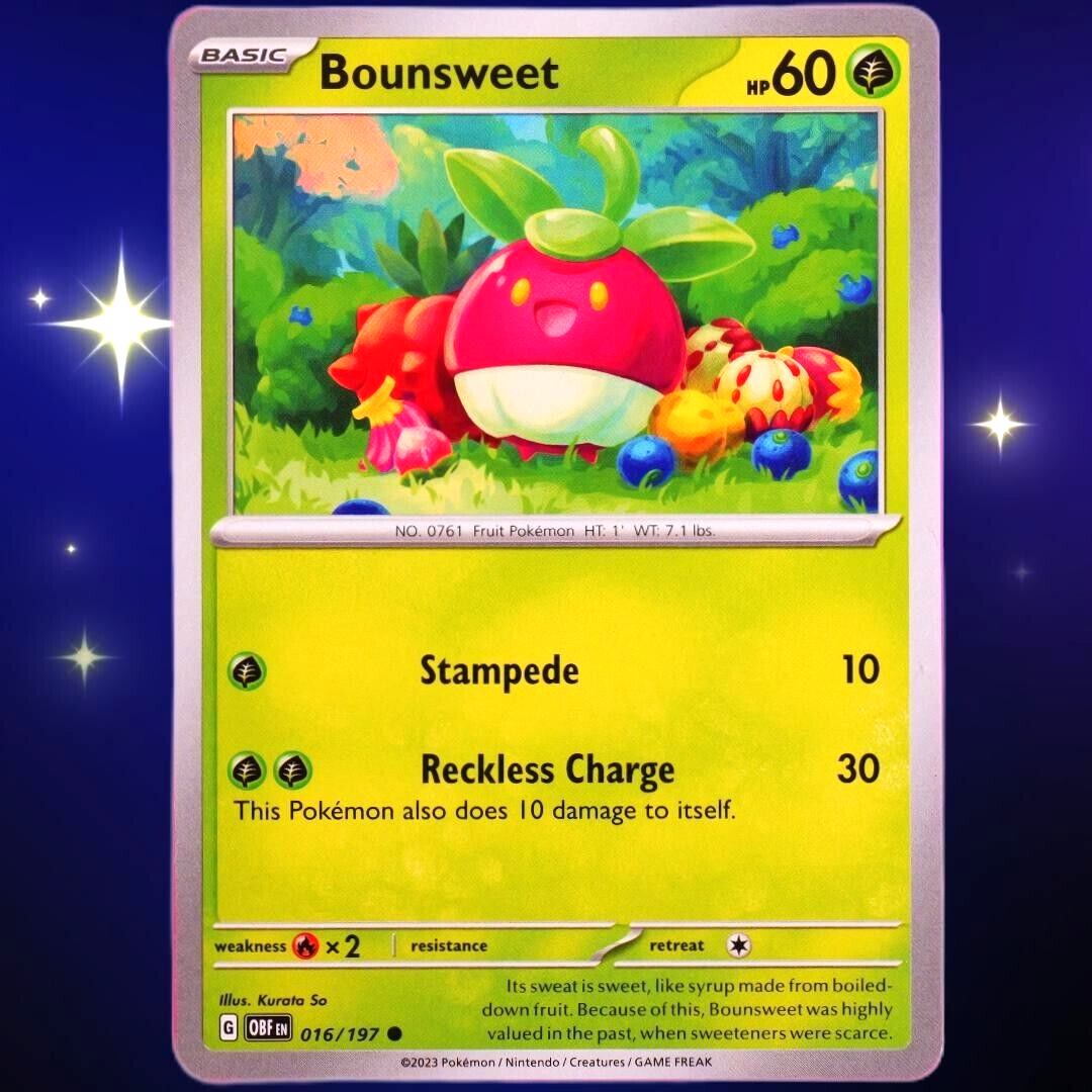 Bounsweet - Common - Pokemon TCG Scarlet & Violet Obsidian Flames #016/197