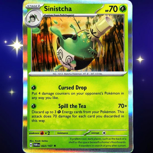 Sinistcha - Rare Holo - Pokemon Scarlet & Violet Twilight Masquerade #022/167