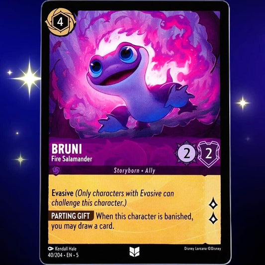 Bruni Fire Salamander - Uncommon - Disney Lorcana TCG Shimmering Skies #40/204