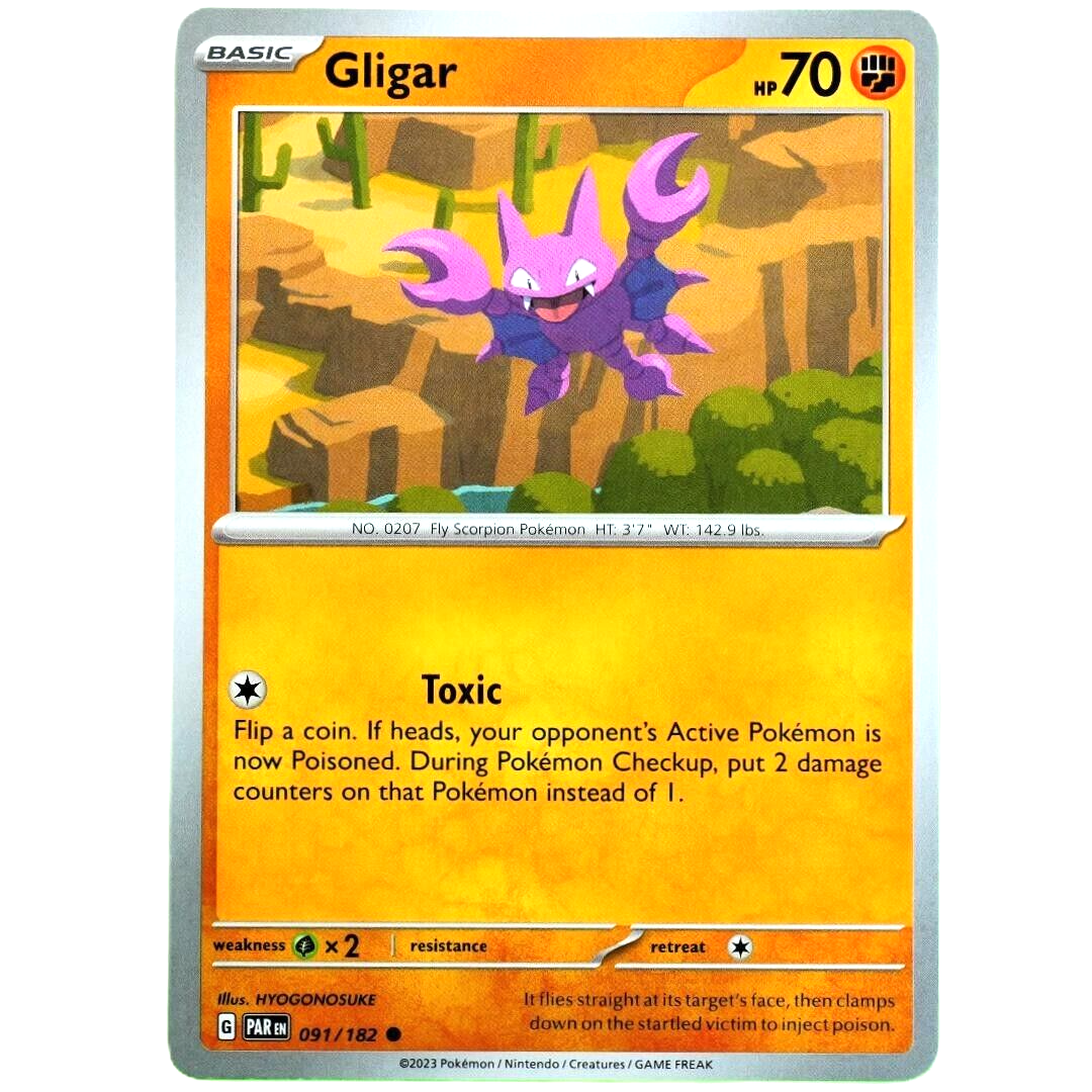 Gligar - Common - Pokemon TCG Scarlet & Violet Paradox Rift #091/182