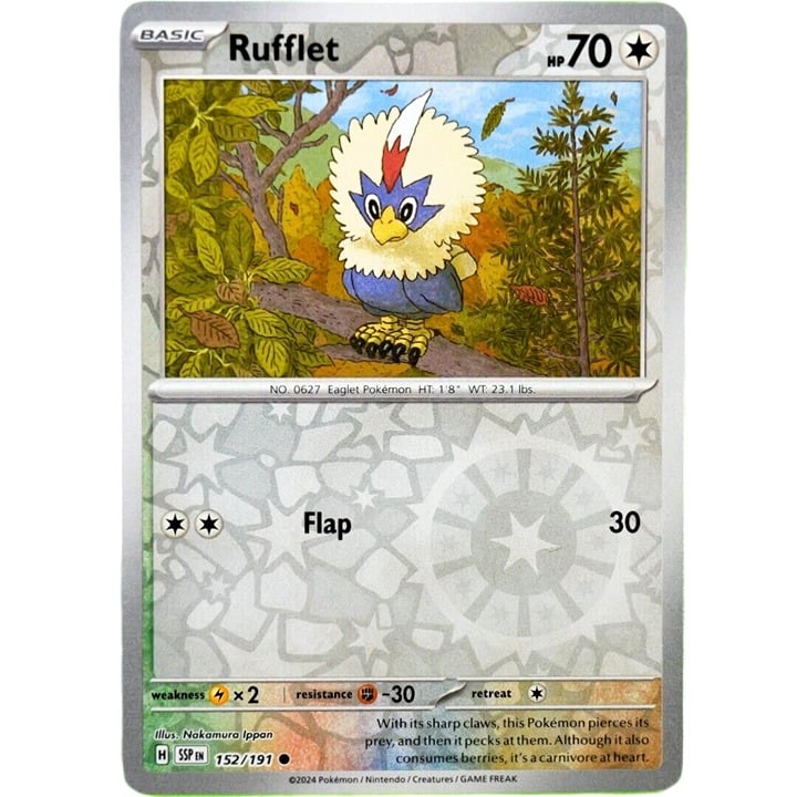 Rufflet - Reverse Holo - Pokemon TCG Surging Sparks #152/191