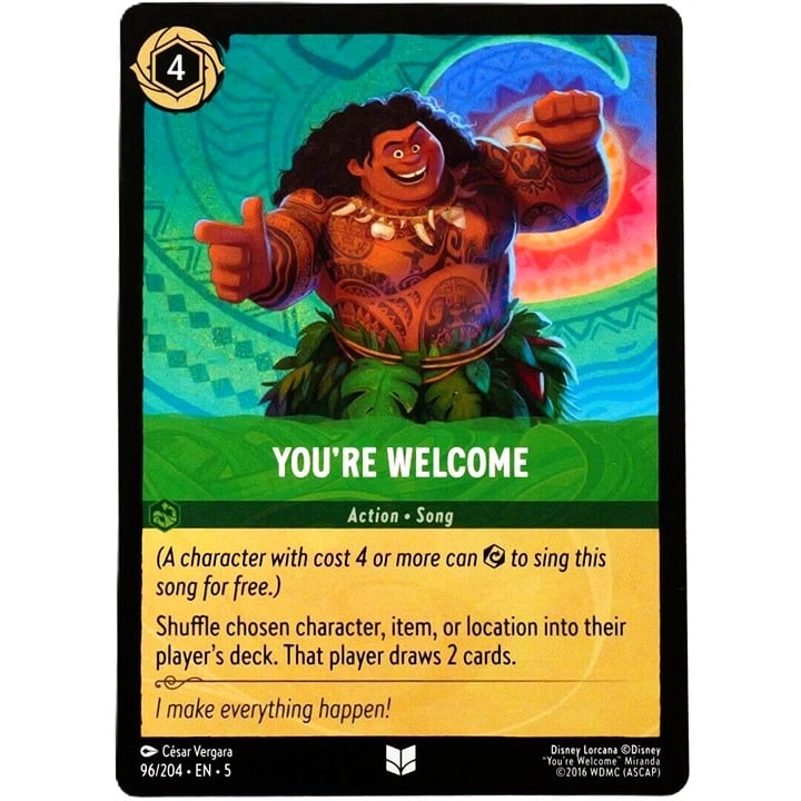 You're Welcome - Uncommon - Disney Lorcana TCG Shimmering Skies #96/204