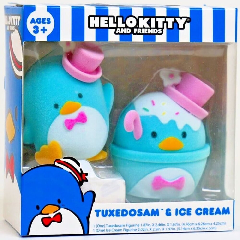 Hello Kitty and Friends - Tuxedosam & Ice Cream - Flocked Figurines